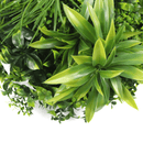 Designer Plants USA Luxury Artificial Green Plant Wall Circle 20" White Frame UV Resistant