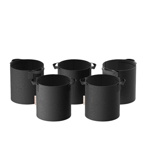 Spider Farmer 5-pack 5 gallon grow bags Heavy Duty 300G Thickened Nonwoven Plant Fabric Pots with Handles