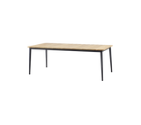 Core Outdoor Dining Table Teak Aluminium 210x90