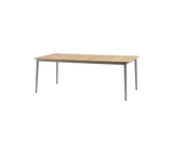 Core Outdoor Dining Table Teak Aluminium 210x90