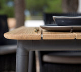 Core Outdoor Dining Table Teak Aluminium 210x90