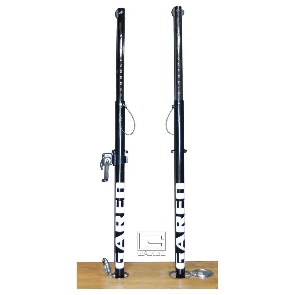 Gared OMNISTEEL 3" OD One‑Court Volleyball System Adjustable Height Competition‑Grade Steel (Model 5100)