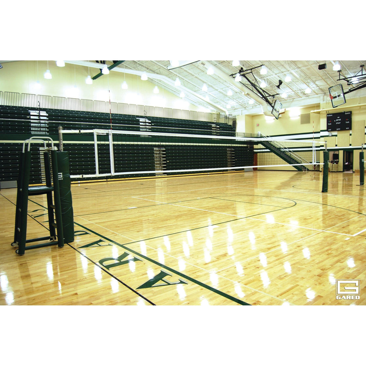 Gared OmniLite 3″ OD Collegiate Two‑Court Volleyball System Two‑Court Multi‑Sport Setup 5002