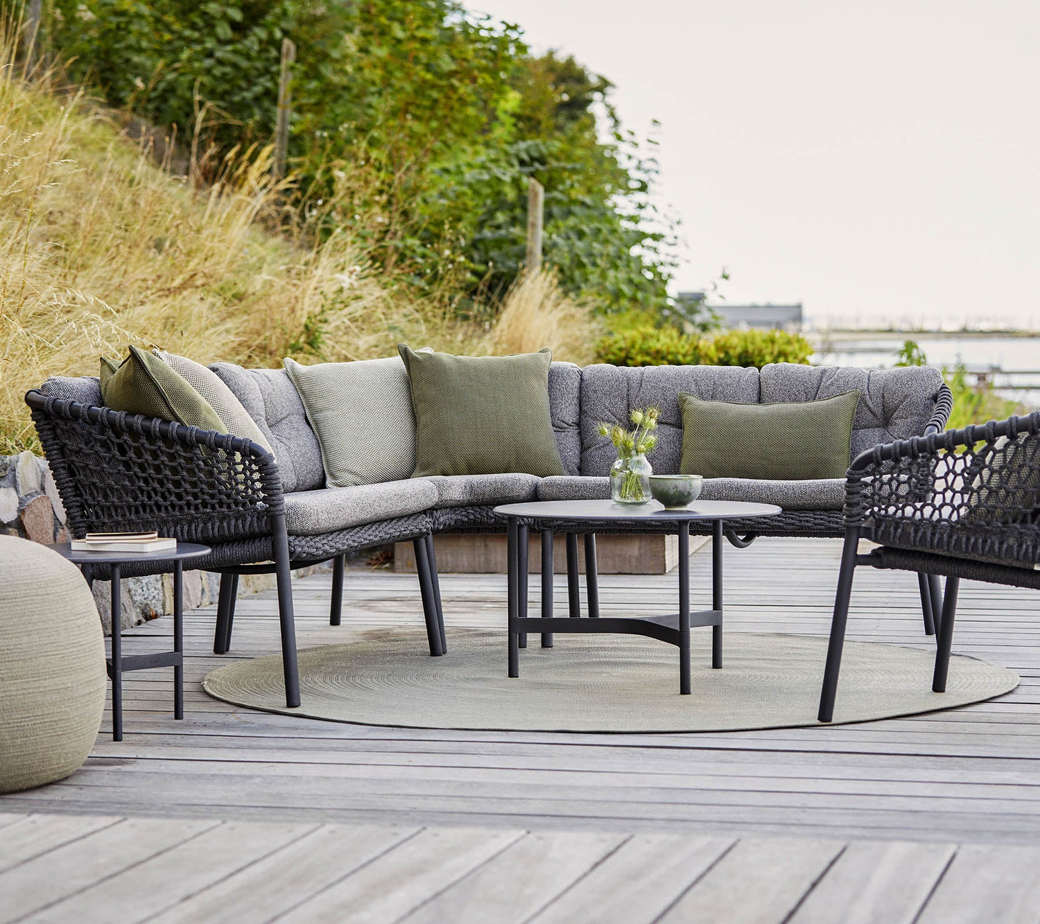 Ocean Soft Rope Left 2-Seater Outdoor Sectional Unit