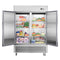 Chery Industrial 54"W Commercial Freezer 42 cu. ft. 2 Solid Door Reach-In Freezer