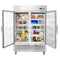 Chery Industrial 54"W Commercial Refrigerator 42 cu. ft. 2 Glass Door Reach In Refrigerator