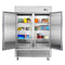 Chery Industrial 54"W Commercial Refrigerator 42 cu. ft. 2 Solid Door Reach-In Refrigerator