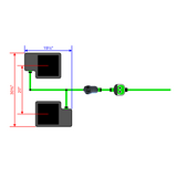 Alien Hydroponics EasyFeed 2 Pot 2 Row Kit