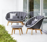Peacock Outdoor Side Table & Footstool 5358RODGT-P60GG
