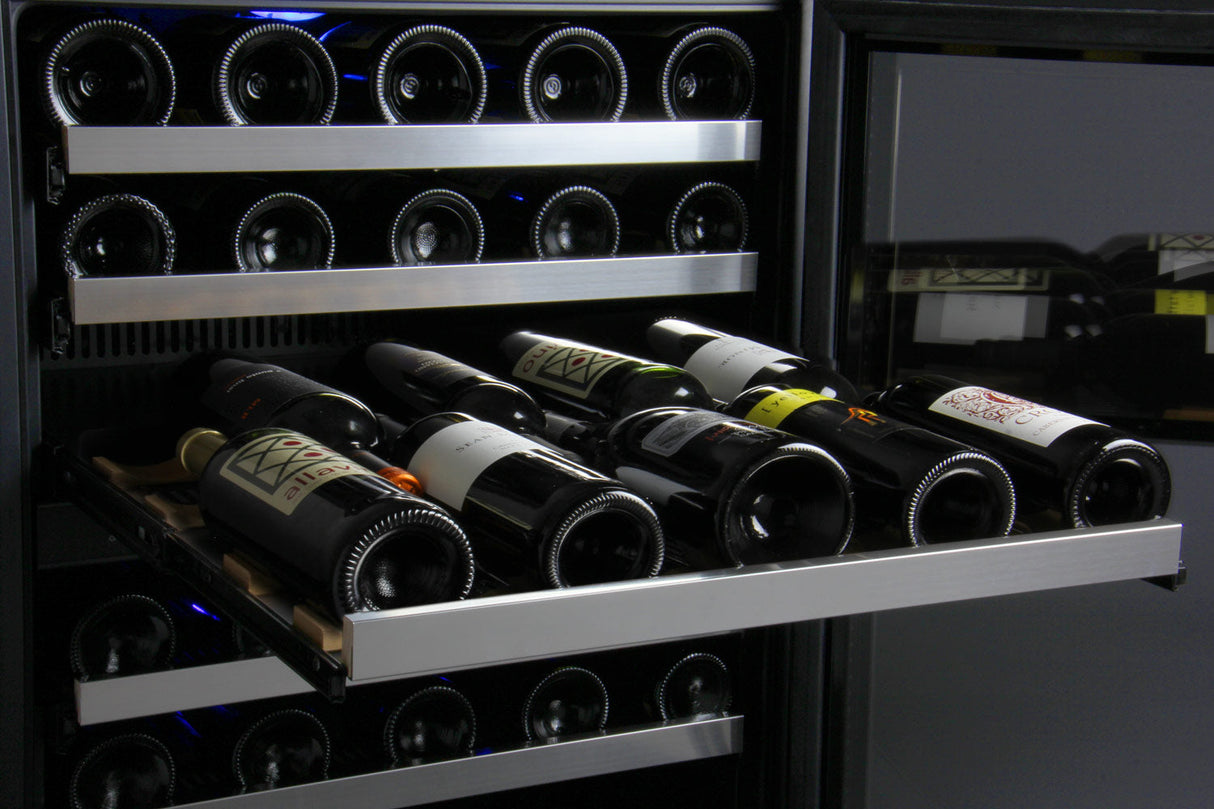 Allavino FlexCount Series 56 Bottle Dual Zone Built-In Wine Refrigerator with Stainless Steel Door Right Hinge VSWR56-2SR20