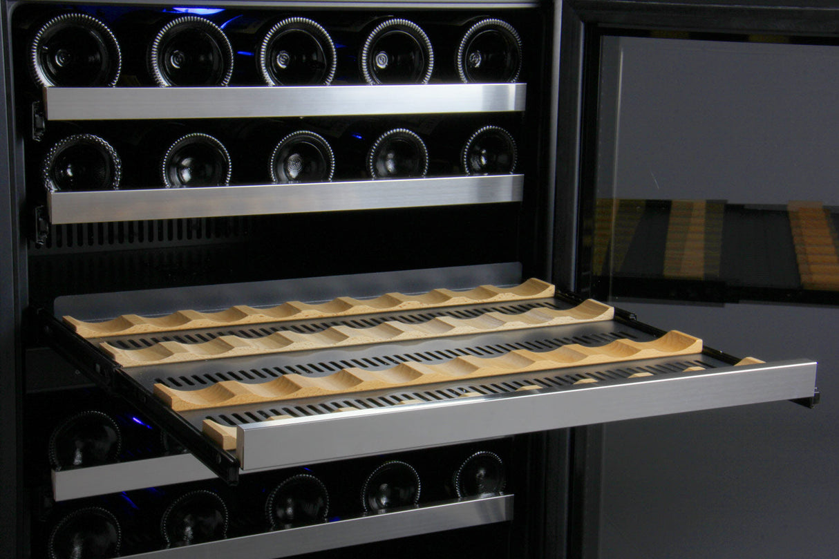 Allavino FlexCount Series 56 Bottle Single Zone Built-In Wine Cooler Refrigerator with Stainless Steel Door Left Hinge VSWR56-1SL20
