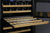 Allavino FlexCount Series 56 Bottle Single Zone Built-In Wine Refrigerator with Black Door Right Hinge VSWR56-1BR20