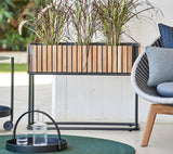 Combine Rectangular Teak & Aluminium Planter with Base 5706TAL