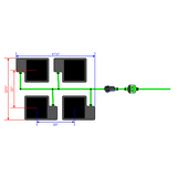Alien Hydroponics EasyFeed 4 Pot 2 Row Kit