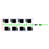 Alien Hydroponics EasyFeed 8 Pot 2 Row Kit