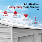 23FT x 46FT Steel Garage Shed – Reinforced Metal Storage Building with 2 Doors