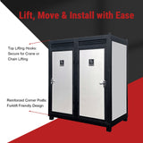 Two‑Person Portable Toilet Cabin Outdoor Restroom with Light, Sink & Vent Fan