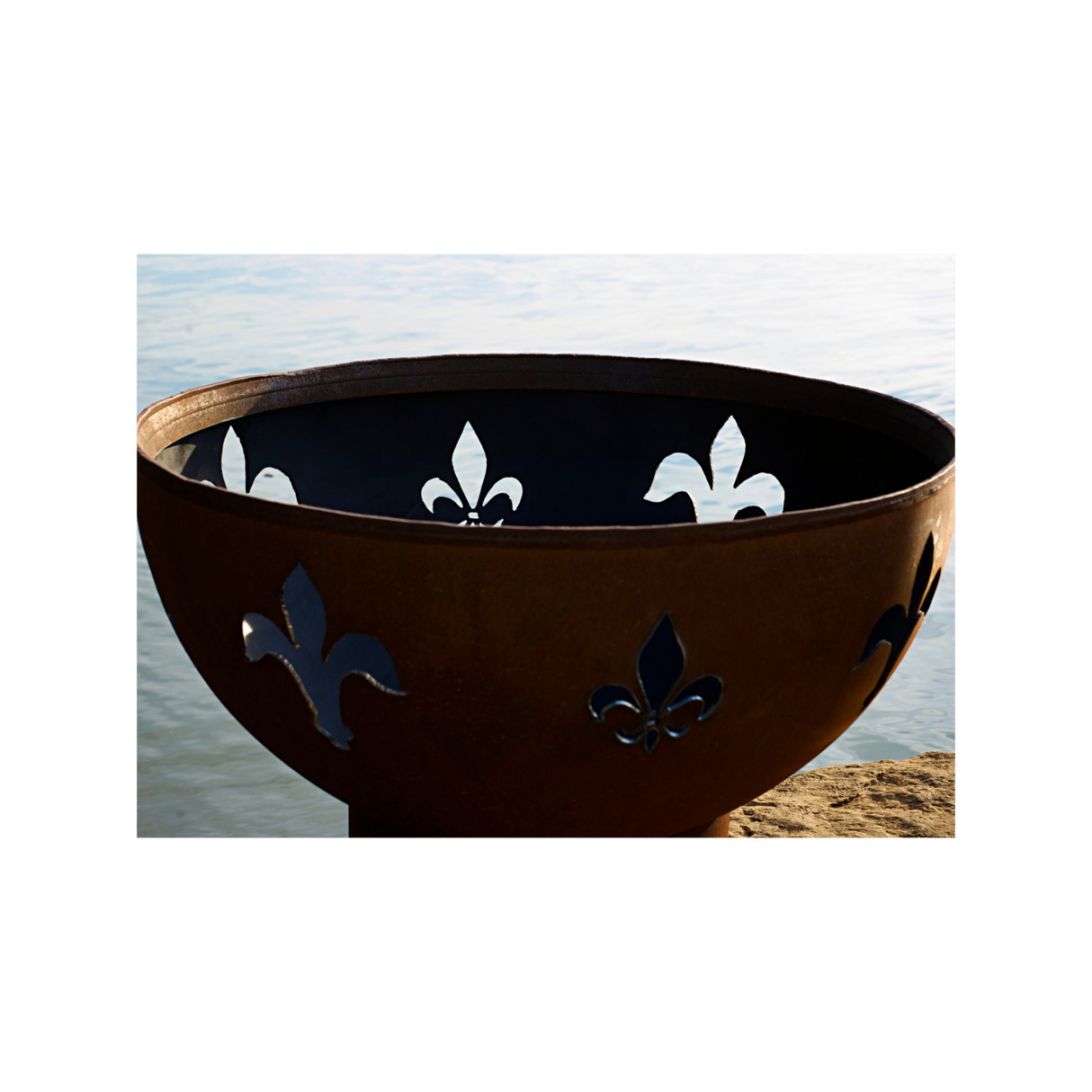 Fire Pit Art Fleur de Lis Fire Pit