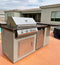 KoKoMo Grills St. John 7'6" BBQ Island W High Bar on three sides and Lights 4 Burner BBQ Grill