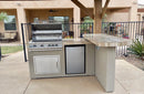 KoKoMo Grills Aspen BBQ Island with 4 Burner Built In BBQ Grill