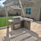 KoKoMo Grills Aspen BBQ Island with 4 Burner Built In BBQ Grill