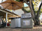 KoKoMo Grills Maui 7'6" BBQ Island with 33" Round Bar On One End LED Lights and Built In BBQ