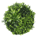 Designer Plants USA Luxury Artificial Green Plant Wall Circle 30" Black Frame UV Resistant