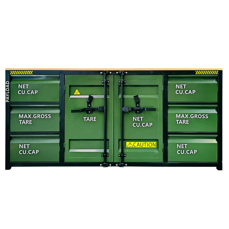 Chery Industrial 6.5ft Workbench Cabinet with 6 Drawers