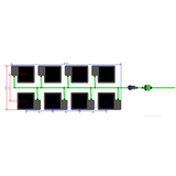 Alien Hydroponics EasyFeed 8 Pot 2 Row Kit