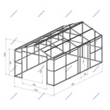 12FT × 20FT Single Garage Metal Shed Double Door Outdoor Storage Unit