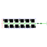 Alien Hydroponics EasyFeed 12 Pot 2 Row Kit