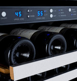 Allavino FlexCount Series 56 Bottle Dual Zone Built-In Wine Refrigerator with Stainless Steel Door Right Hinge VSWR56-2SR20