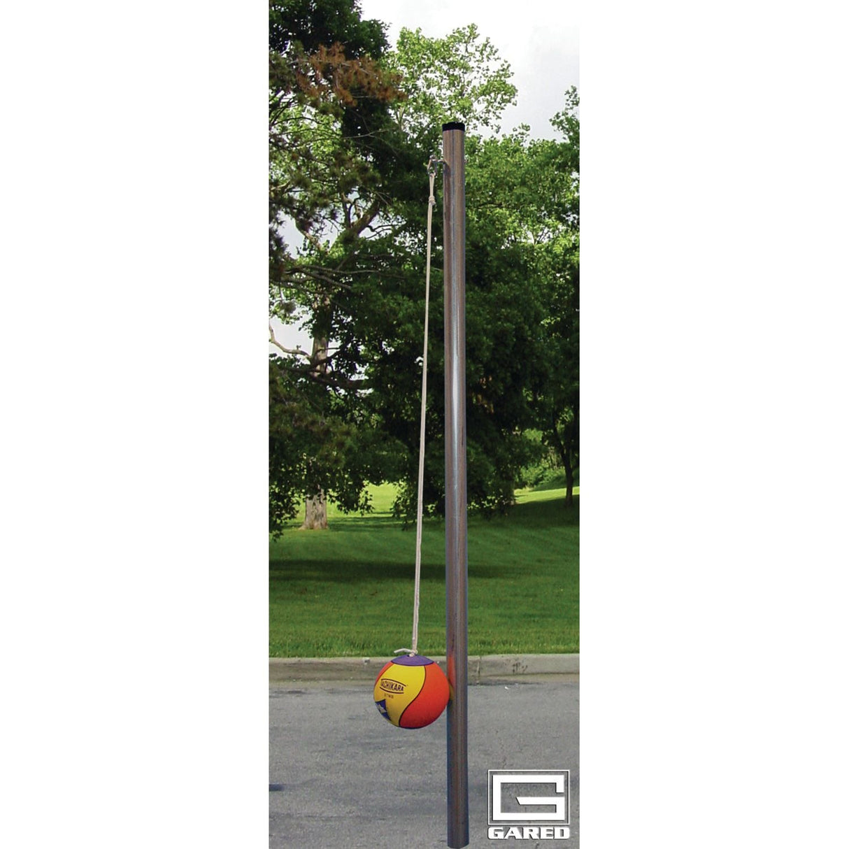 Gared Glava® Sleeved Tetherball System Heavy-Duty Steel Post with Ground Sleeve 6812