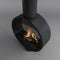 HearthArtSinn Ash 1 Artistic Ring Hanging Wood Burning Fireplace