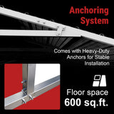 20FT × 30FT Metal Garage Heavy-Duty Steel Carport with 13FT Peak Roof