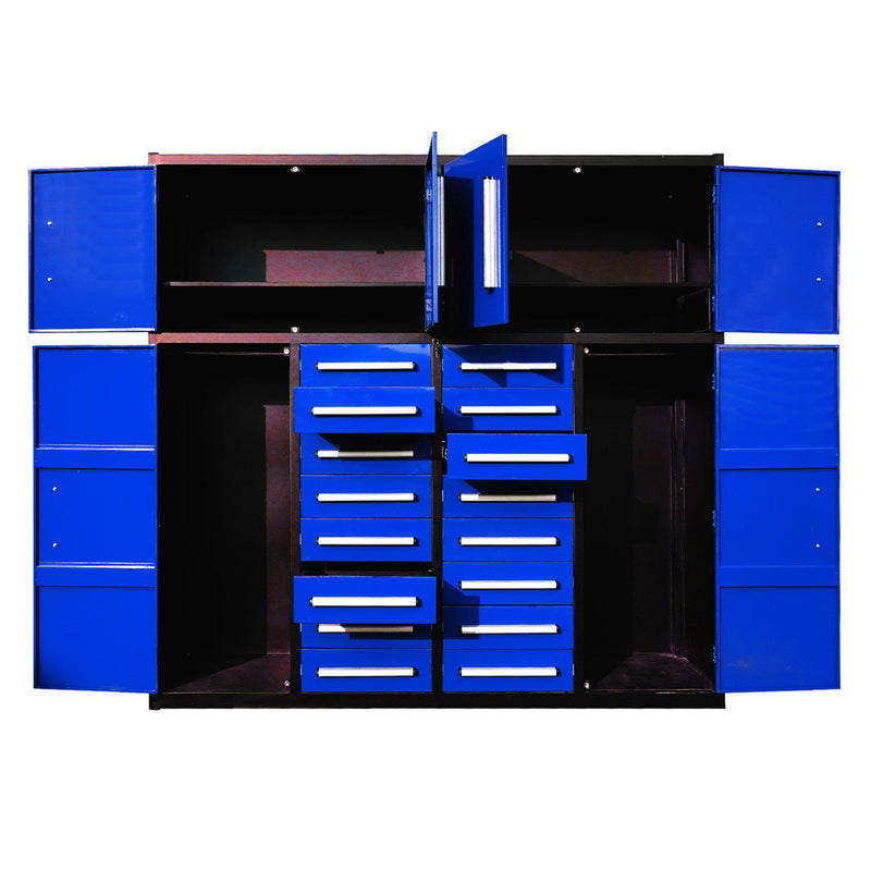 Chery Industrial 7ft Garage Storage Cabinet with 16 Drawers