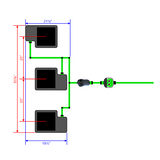 Alien Hydroponics EasyFeed 3 Pot 3 Row Kit