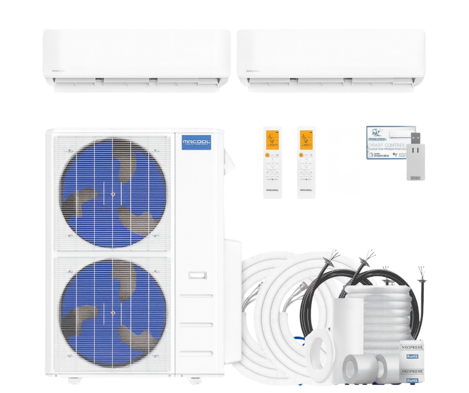 MRCOOL DIYM248HPW00D00 48K + 6K 36K Dual 16ft Line Set Mini Split Bundle