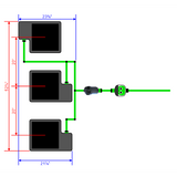 Alien Hydroponics EasyFeed 3 Pot 3 Row Kit