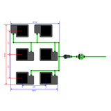 Alien Hydroponics EasyFeed 6 Pot 3 Row Kit