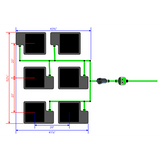 Alien Hydroponics EasyFeed 6 Pot 3 Row Kit