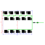 Alien Hydroponics EasyFeed 15 Pot 3 Row Kit