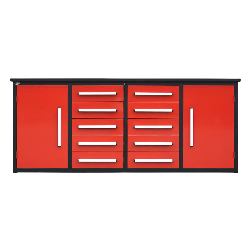 Chery Industrial 7ft Heavy Duty Workbench with 10 Drawers & 2 Cabinets