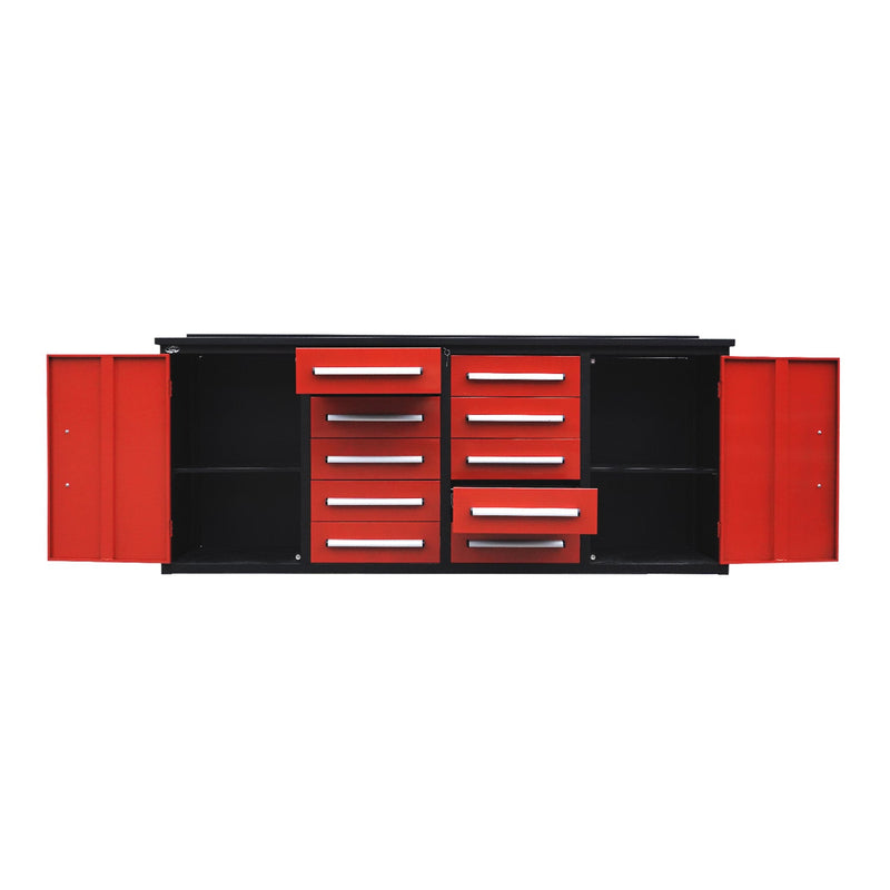 Chery Industrial 7ft Heavy Duty Workbench with 10 Drawers & 2 Cabinets
