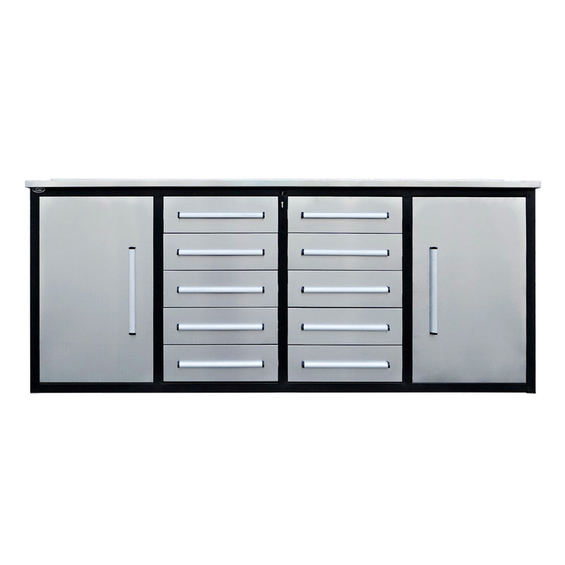 Chery Industrial 7ft Heavy Duty Workbench with 10 Drawers & 2 Cabinets