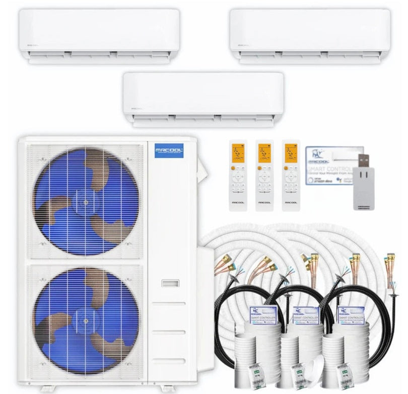 MRCOOL DIY 5th Gen Multi-Zone 6‑Zone 55,000 BTU 22 SEER2 (6K + 9K + 36K) Ductless Mini‑Split Air Conditioner & Heat Pump System DIYM355HPW02D37