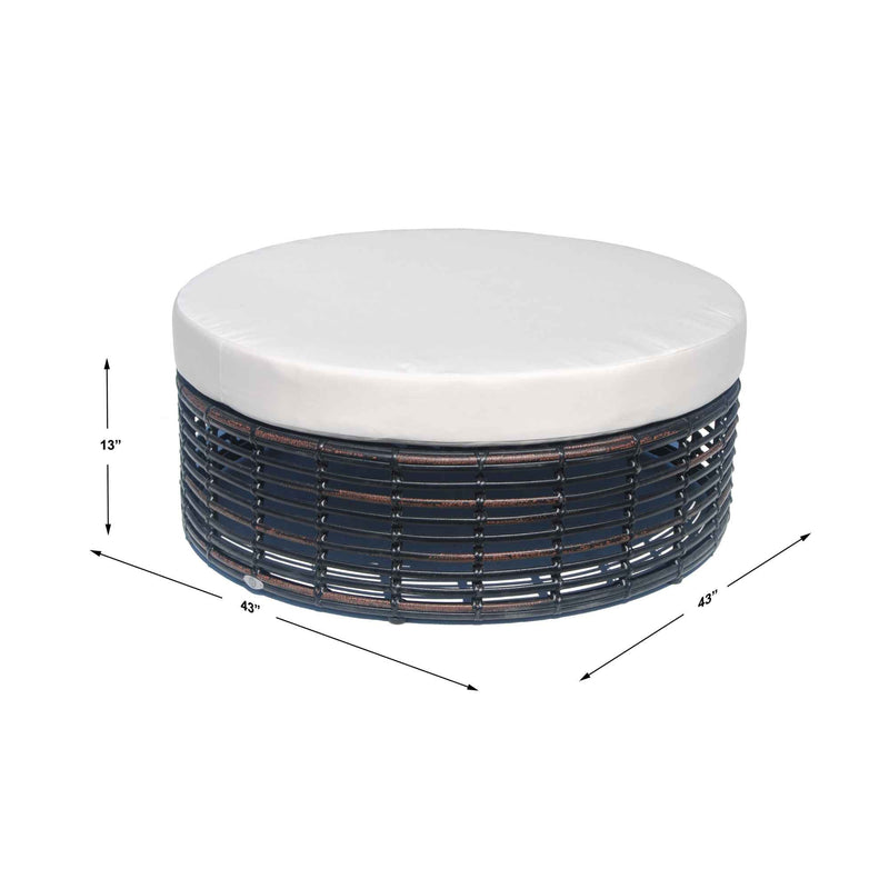 Skyline Design Halo Ottoman with Sunbrella Cushions