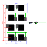 Alien Hydroponics EasyFeed 8 Pot 4 Row Kit