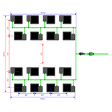 Alien Hydroponics EasyFeed 16 Pot 4 Row Kit
