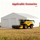 39FT × 39FT Metal Barn Heavy-Duty Steel Building with 3 Rolling Doors